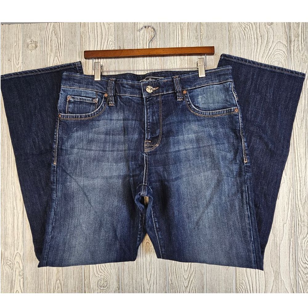 34 Heritage Confidence Blue Denim Straight Leg Jeans Mens 34/32 (Actual 36x31.5)